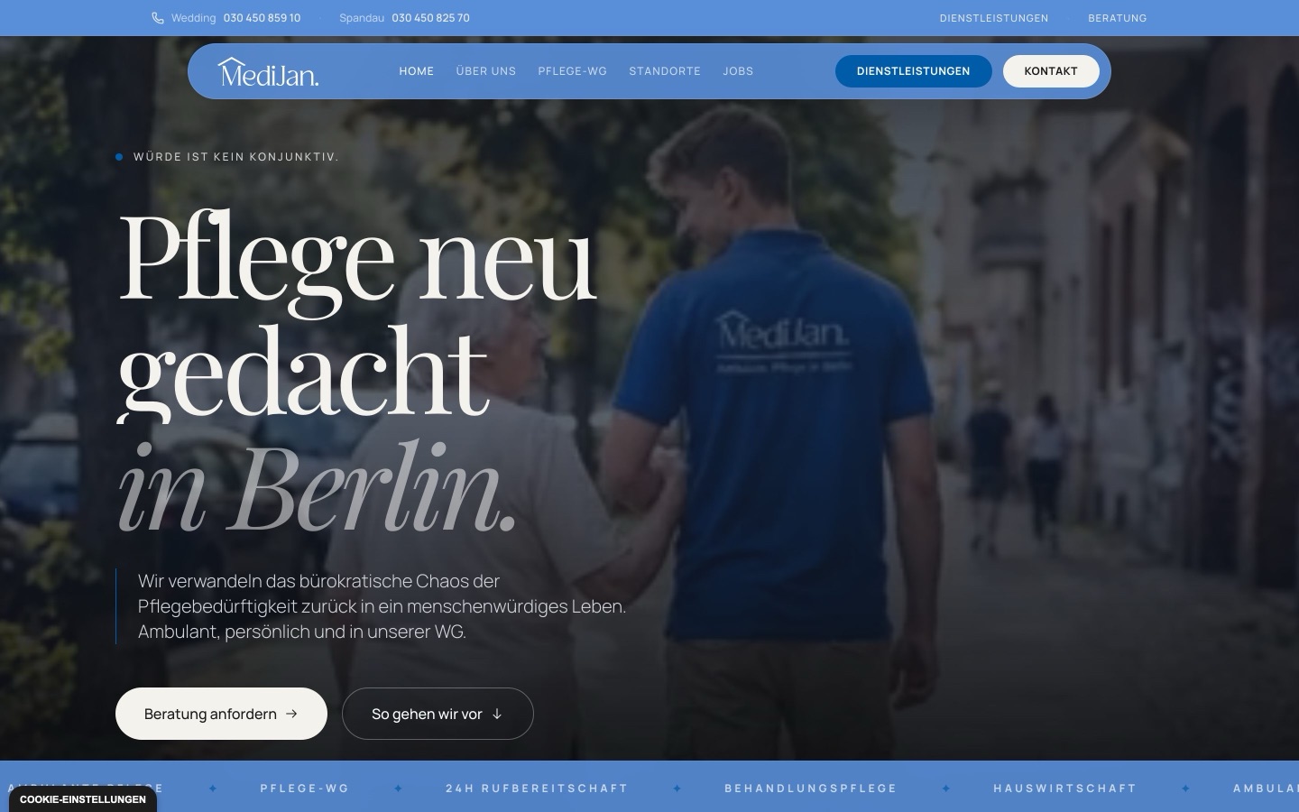 Startseite von MediJan
