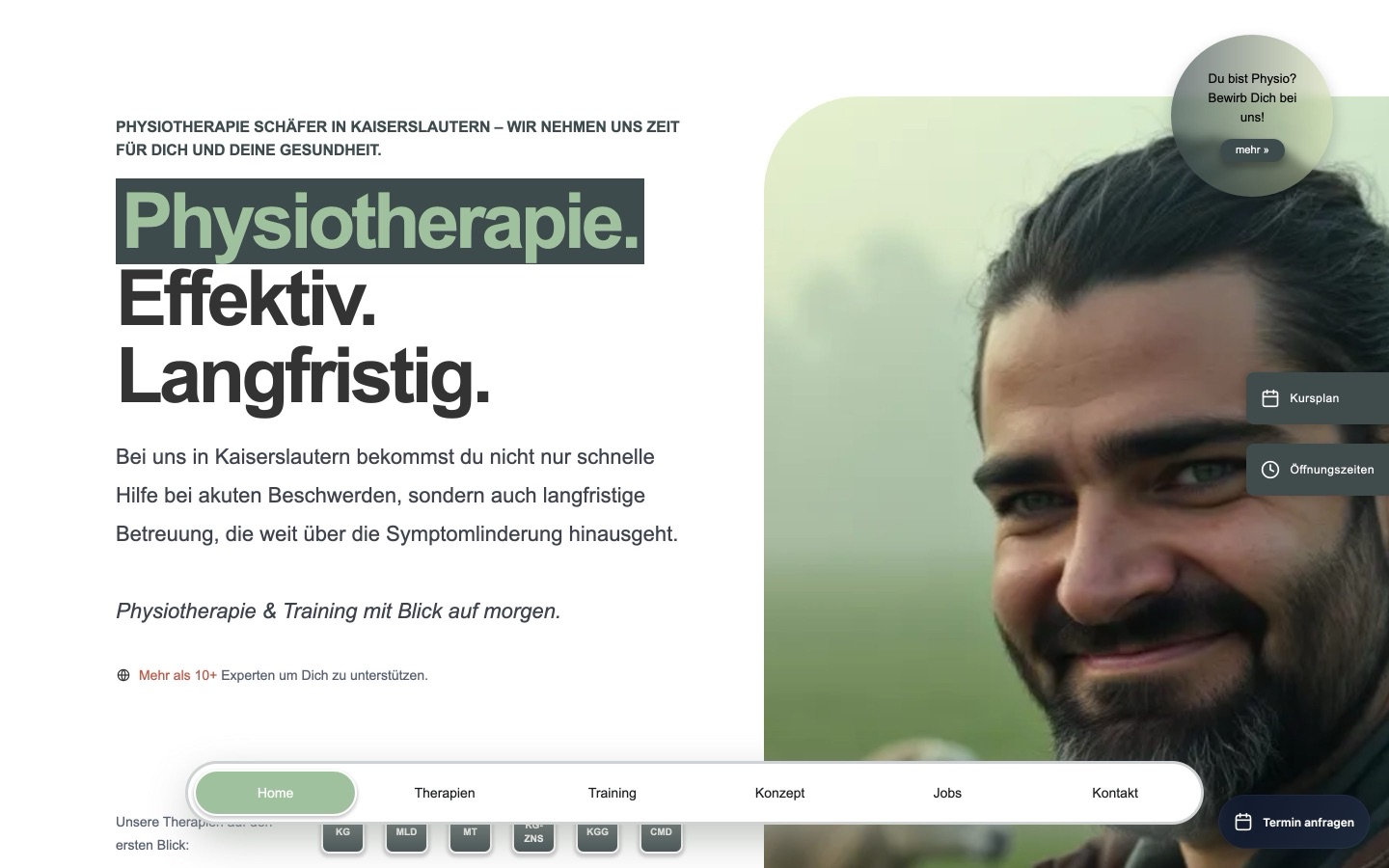 Startseite von Physiotherapie Schäfer