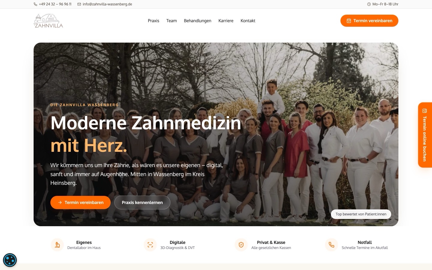 Startseite von Zahnvilla Wassenberg